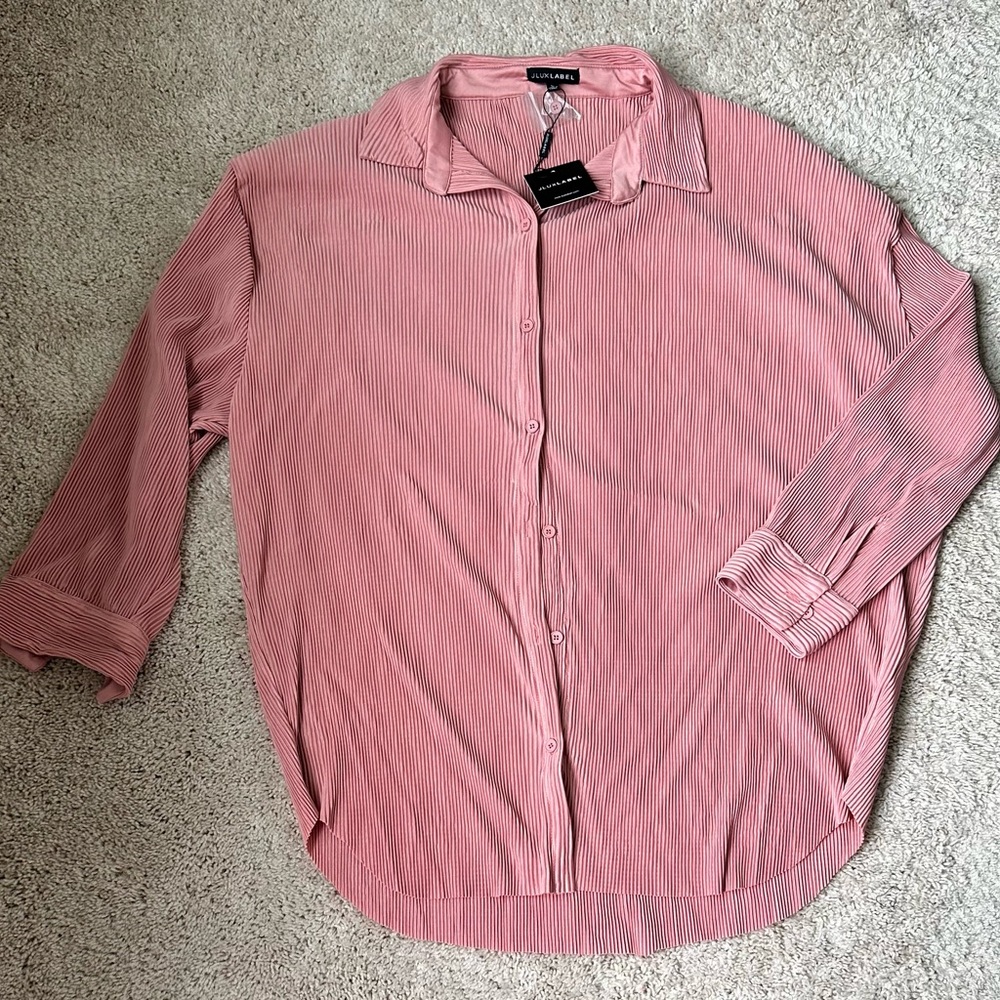 JLUXELABEL MAUVE DINA BUTTON DOWN
TOP